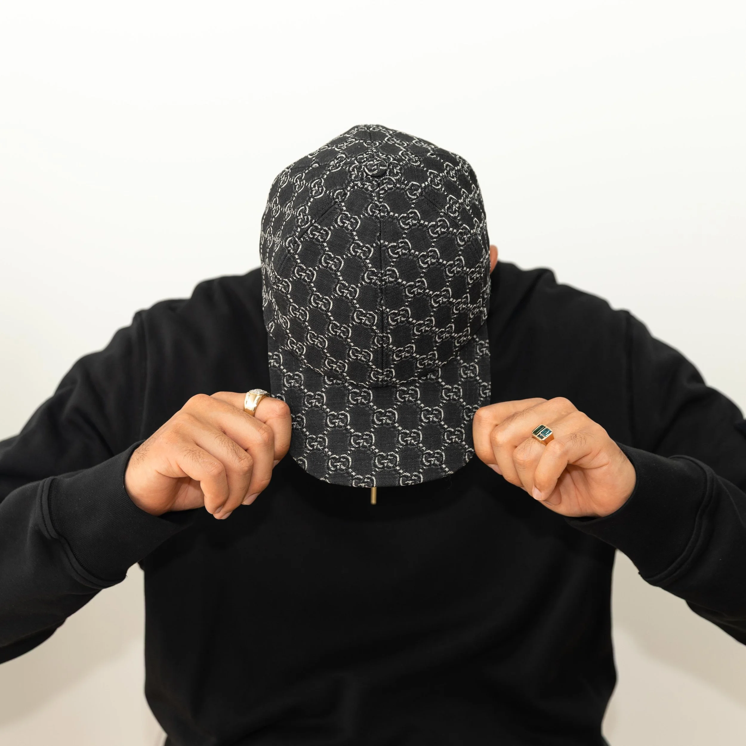 Gucci GG Cap - Black / White Monogram