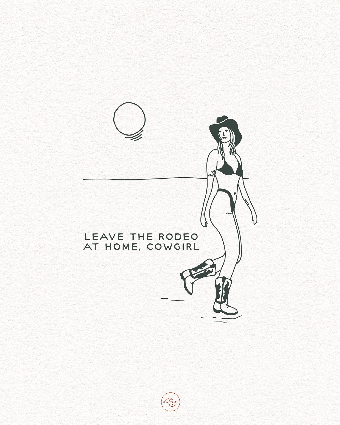 &amp; head to the coast baby 🤙
Happy Friday folks 𖤓

#illustration_art #illustrativeart #cowgirlart #surfart #coastalcowgirl #minimalartwork #cowboyart #cowgirlboots