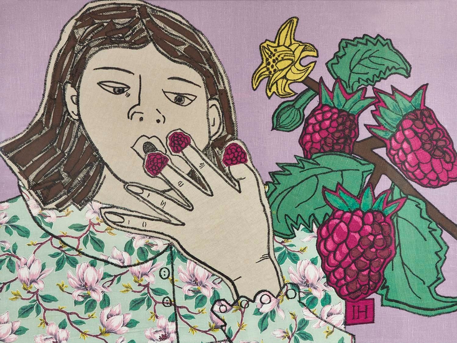 Girl Eating Raspberries