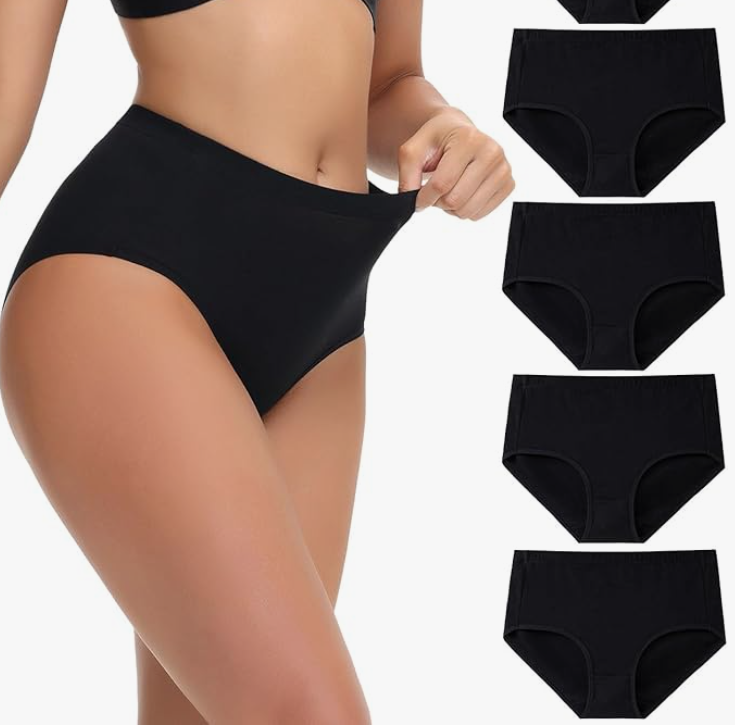 Cotton High-waisted underwear, perfect for postpartum - use with maternity pads on the first days