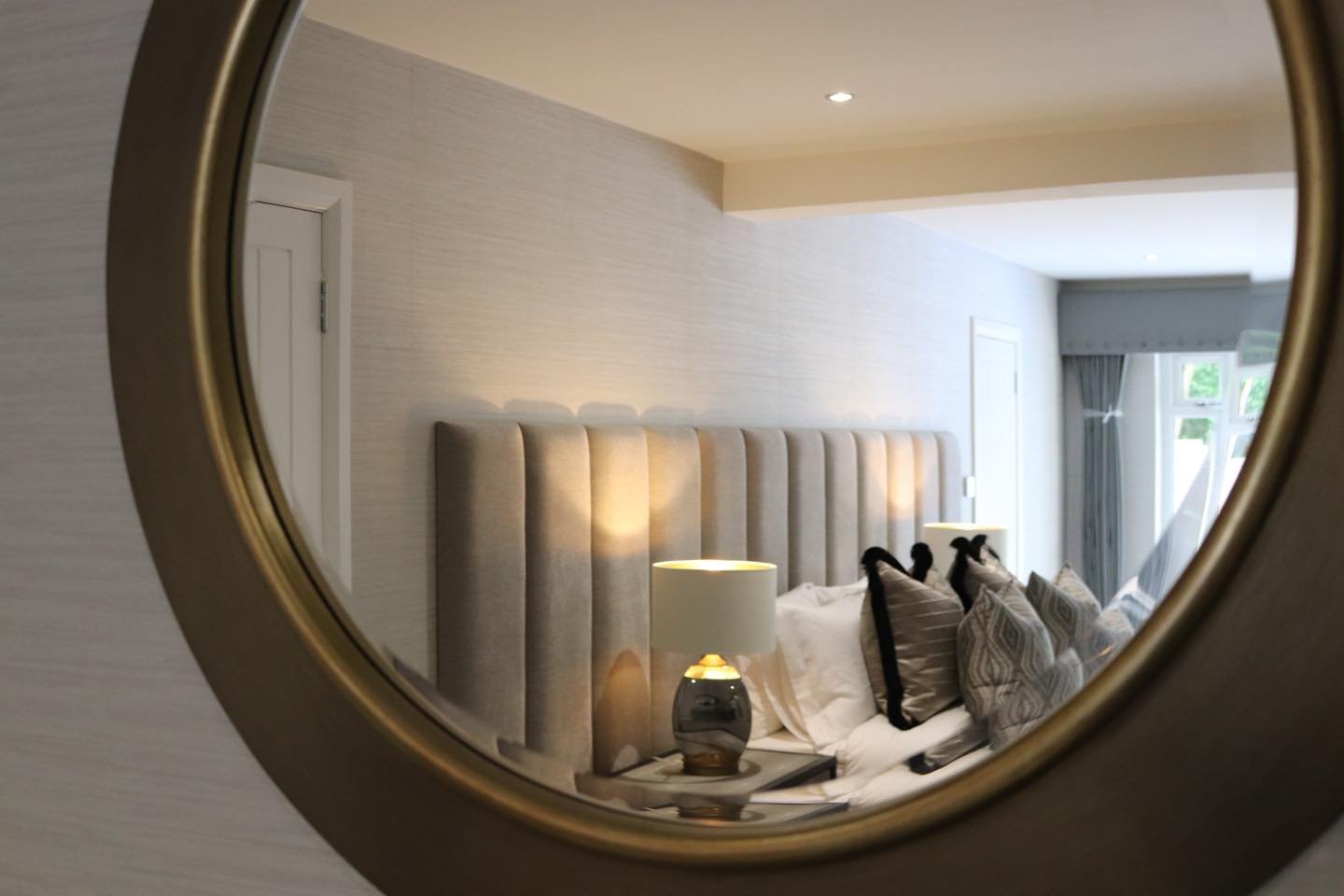 Beautifully elegant master bedroom 🤍

We have a variety of design packages to choose from. Message or give us a call for more info if you&rsquo;re thinking of giving your home a re-vamp this summer.

#luxuryhomes #interiordesigntrends #bespokedesign