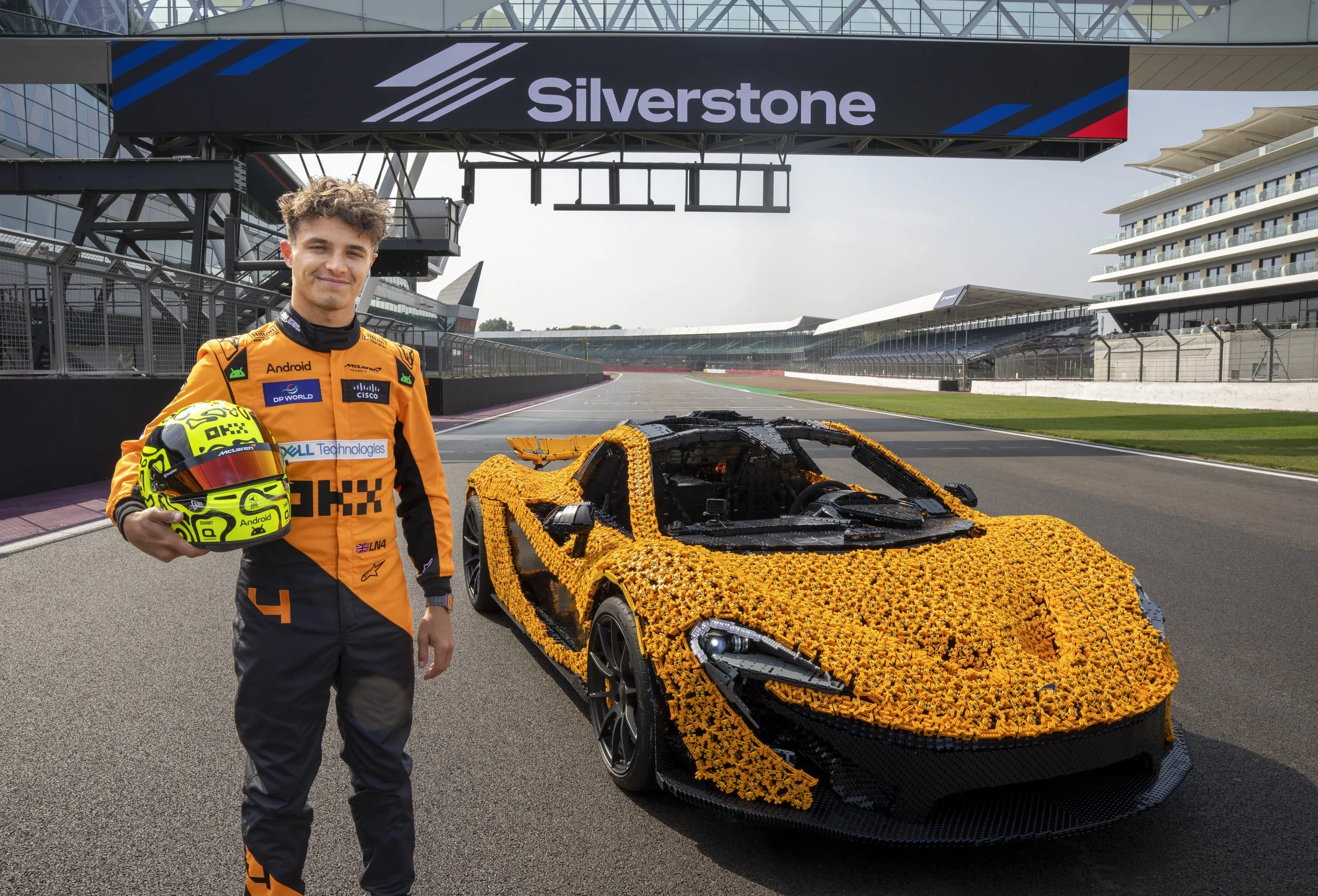 Lando Norris Conquers Silverstone in a Full-Scale LEGO McLaren P1™