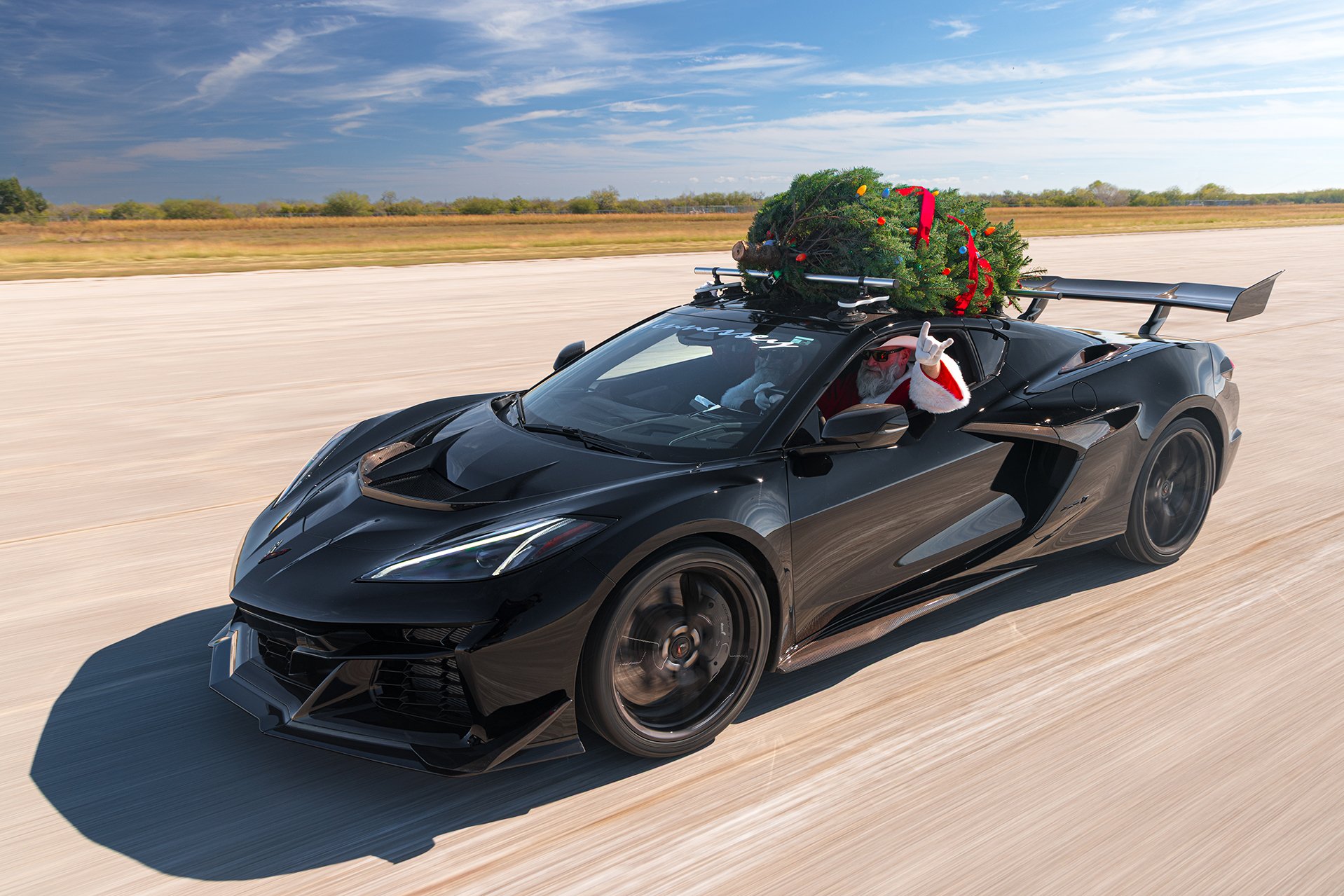 Hennessey Christmas Tree Run Hits 196 MPH in Corvette ZR1