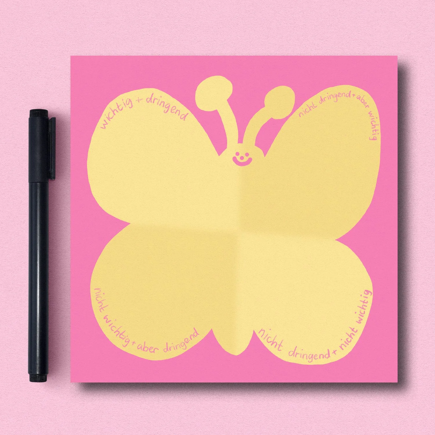 Notizblock ✿ Schmetterling Eisenhower Matrix