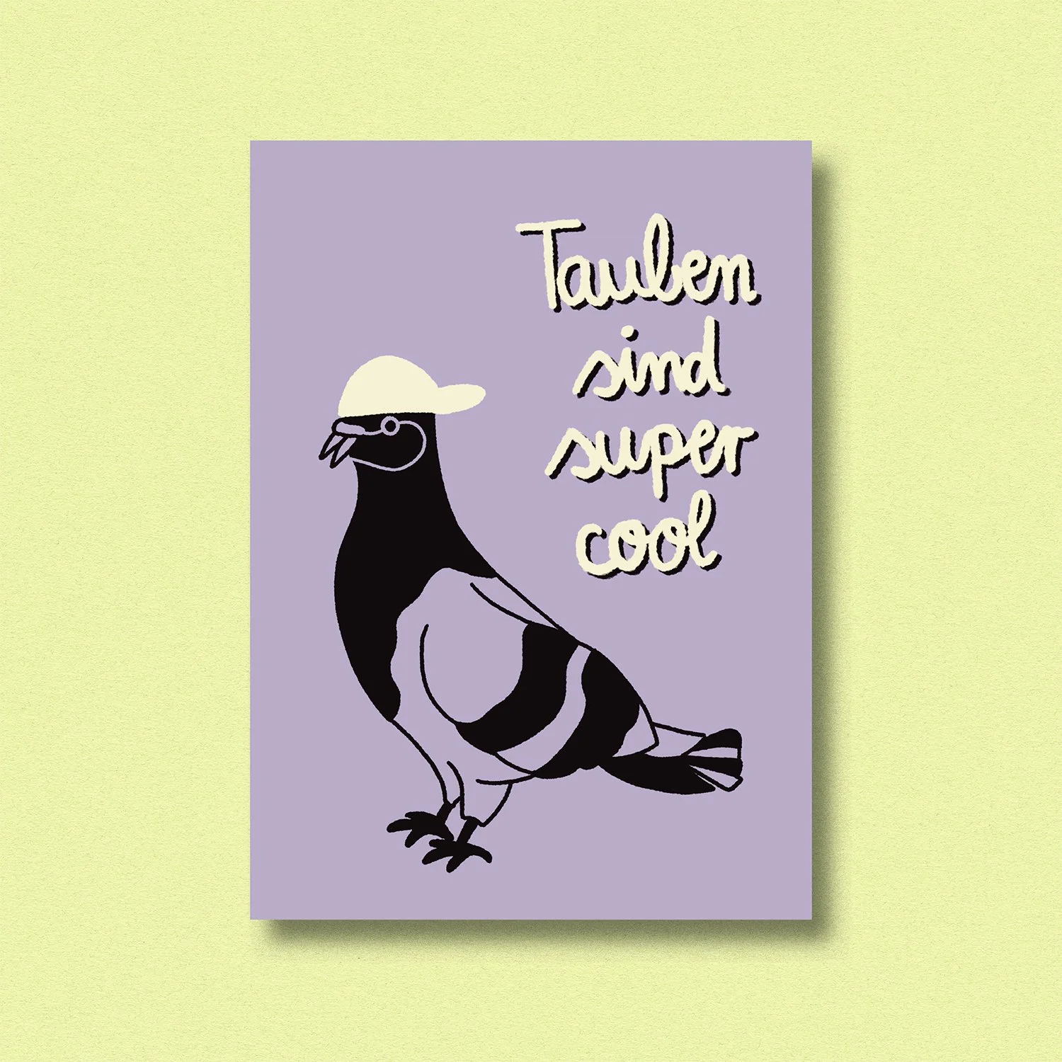 Postkarte ✿ Tauben sind super cool