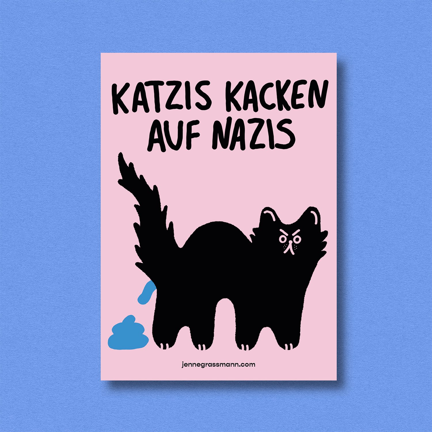 Sticker ✿ Katzis kacken auf Nazis