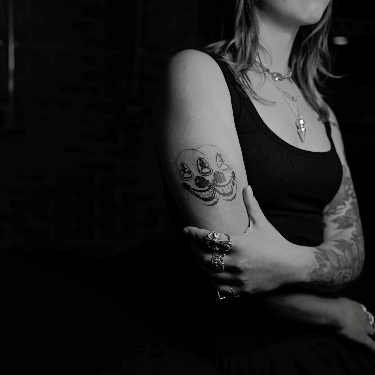 Down with the clown!!! 
DM to get tattooed worldwide 💰 🌍 
Made at @tattoo.aspen