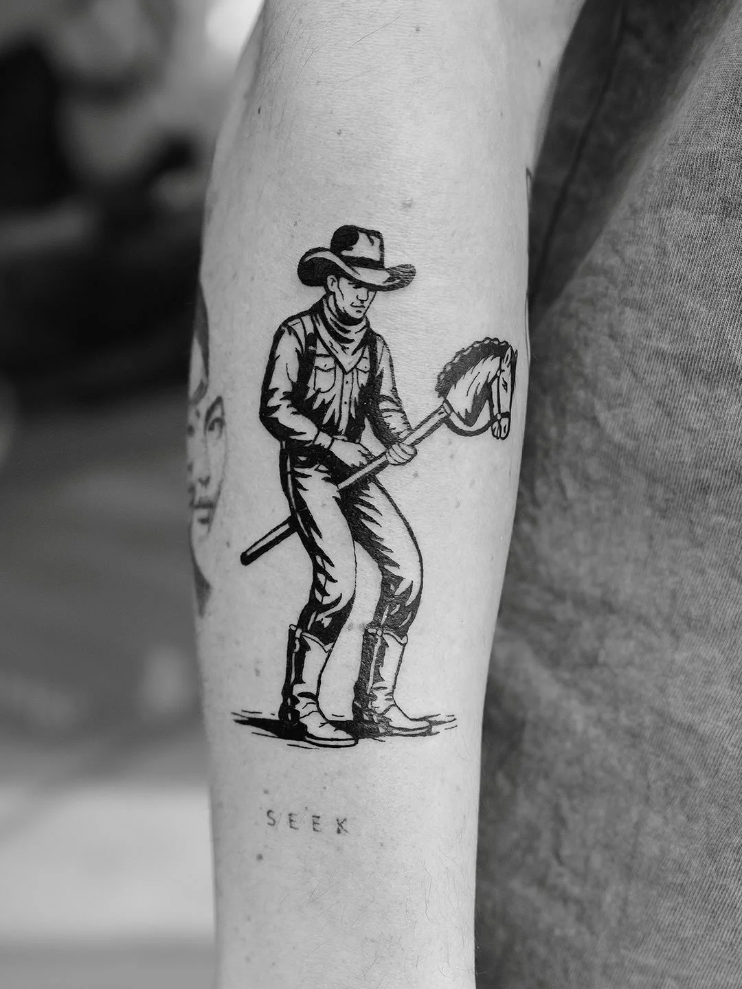 Couple super fun cowboy tattoos 🤠 DM to enquire about your new tattoo.