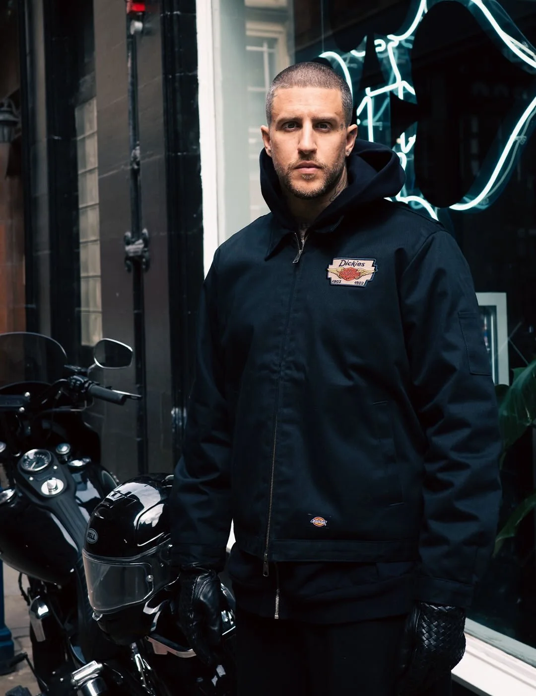 @harleydavidson_uk X @dickies came together. Made some unreal clothes and @zu7anna_tattoos and I had the pleasure of shooting it. Check it out and go get yourself some now 🫶