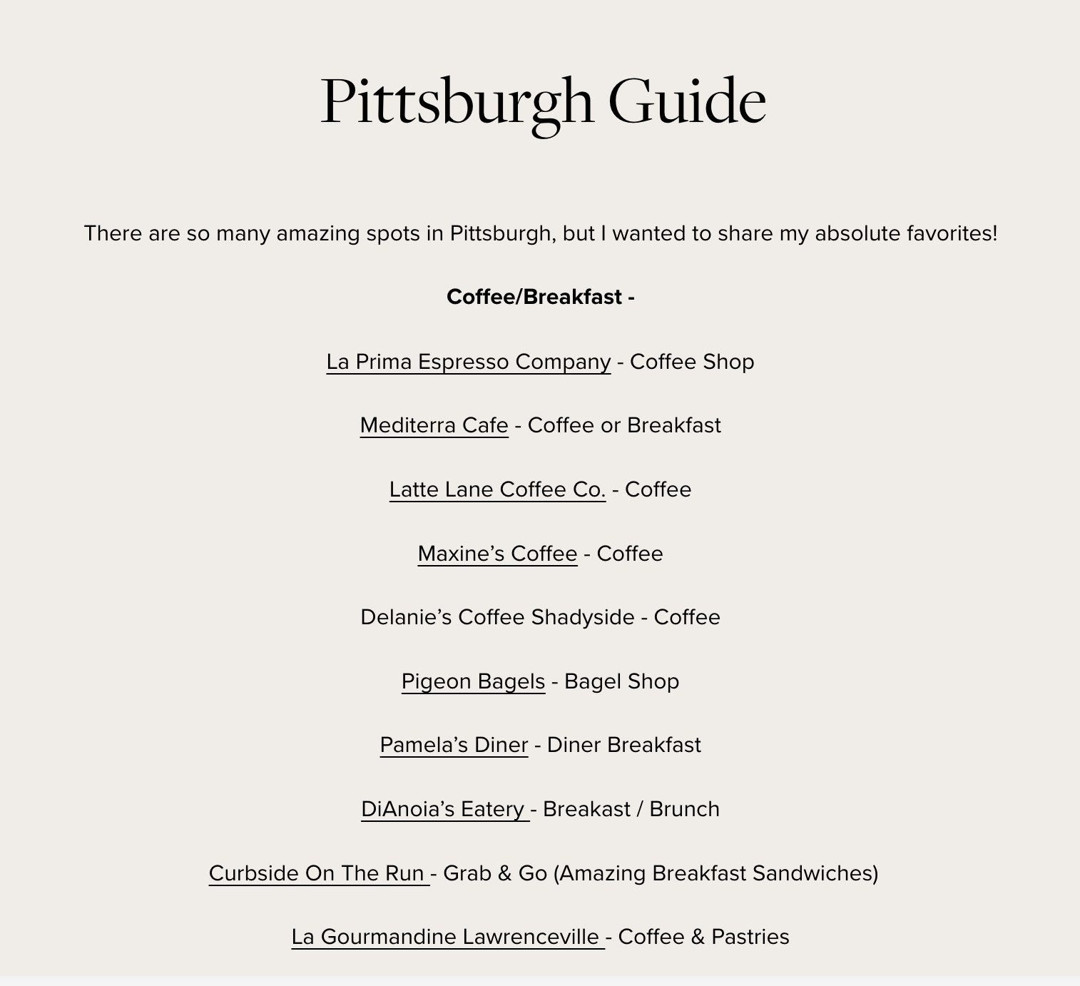 Pittsburgh Guide