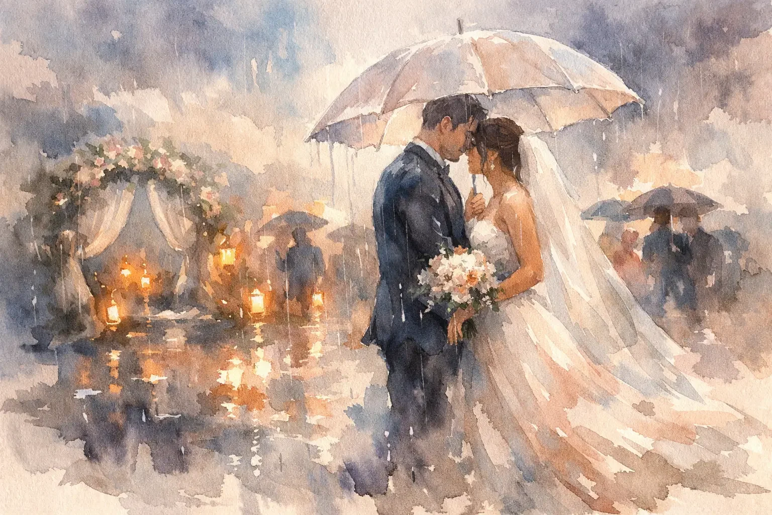 Rainy Day Wedding Photos That Feel Cinematic