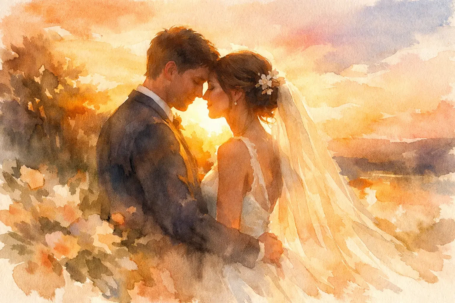 Golden Hour Wedding Portraits That Glow