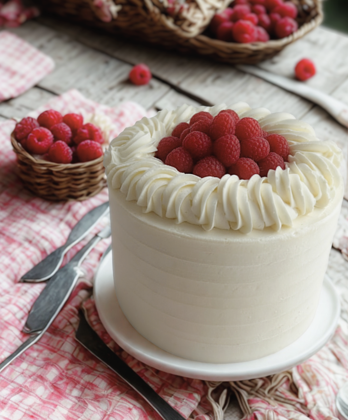 Vanilla Raspberry Cake
