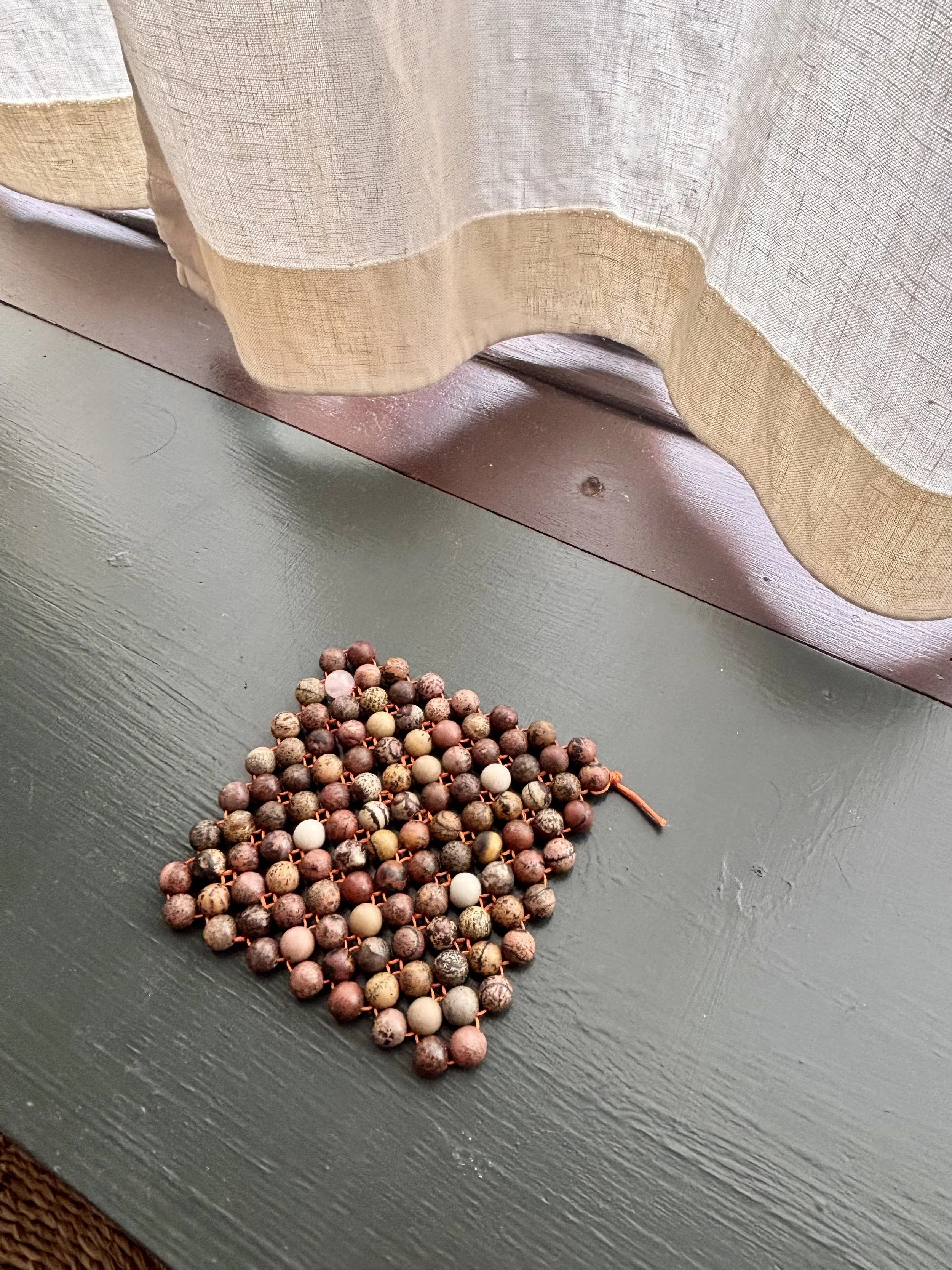 Beaded Coaster- Apache Jasper