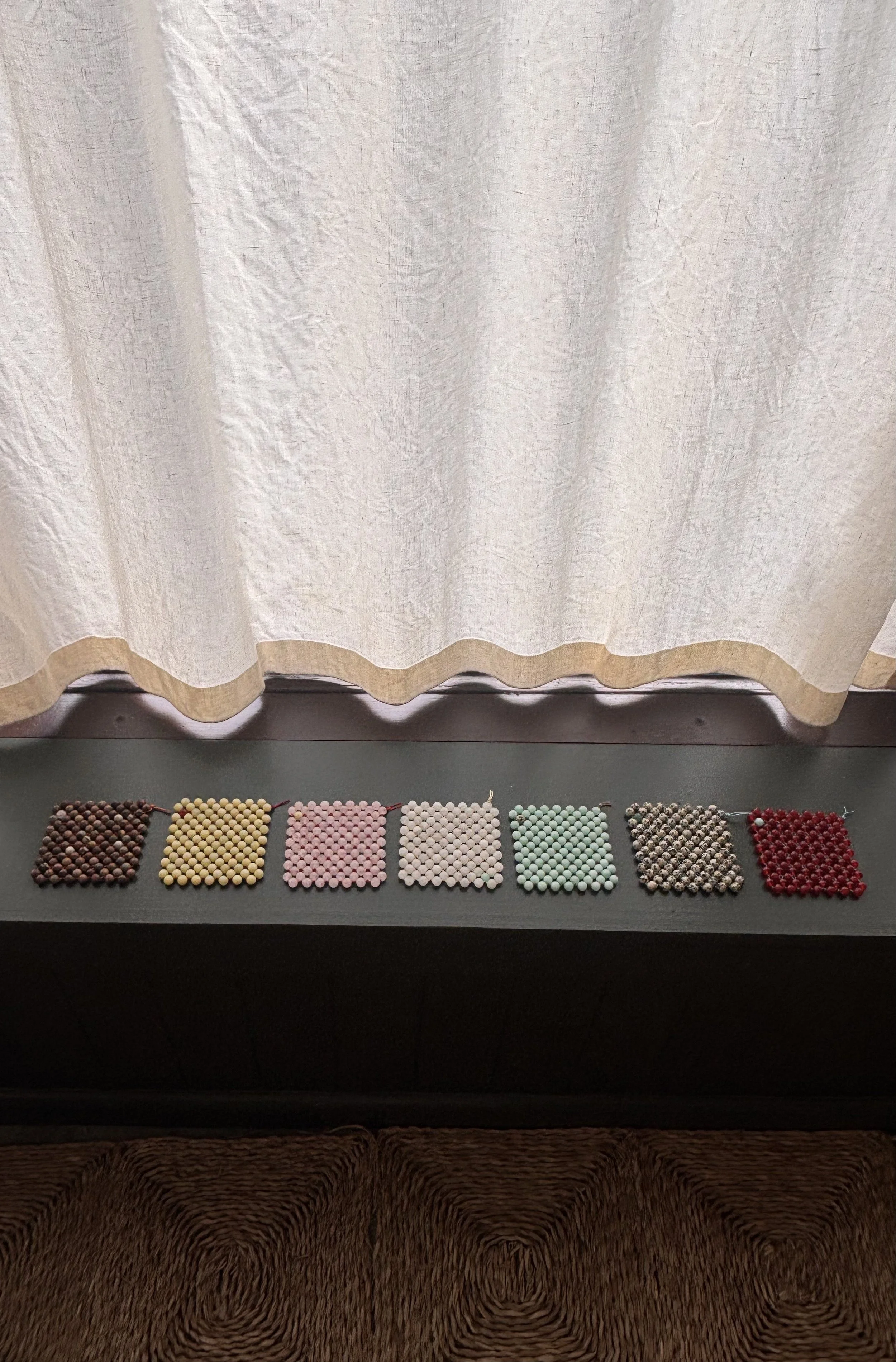 Beaded coaster- (Made to order)