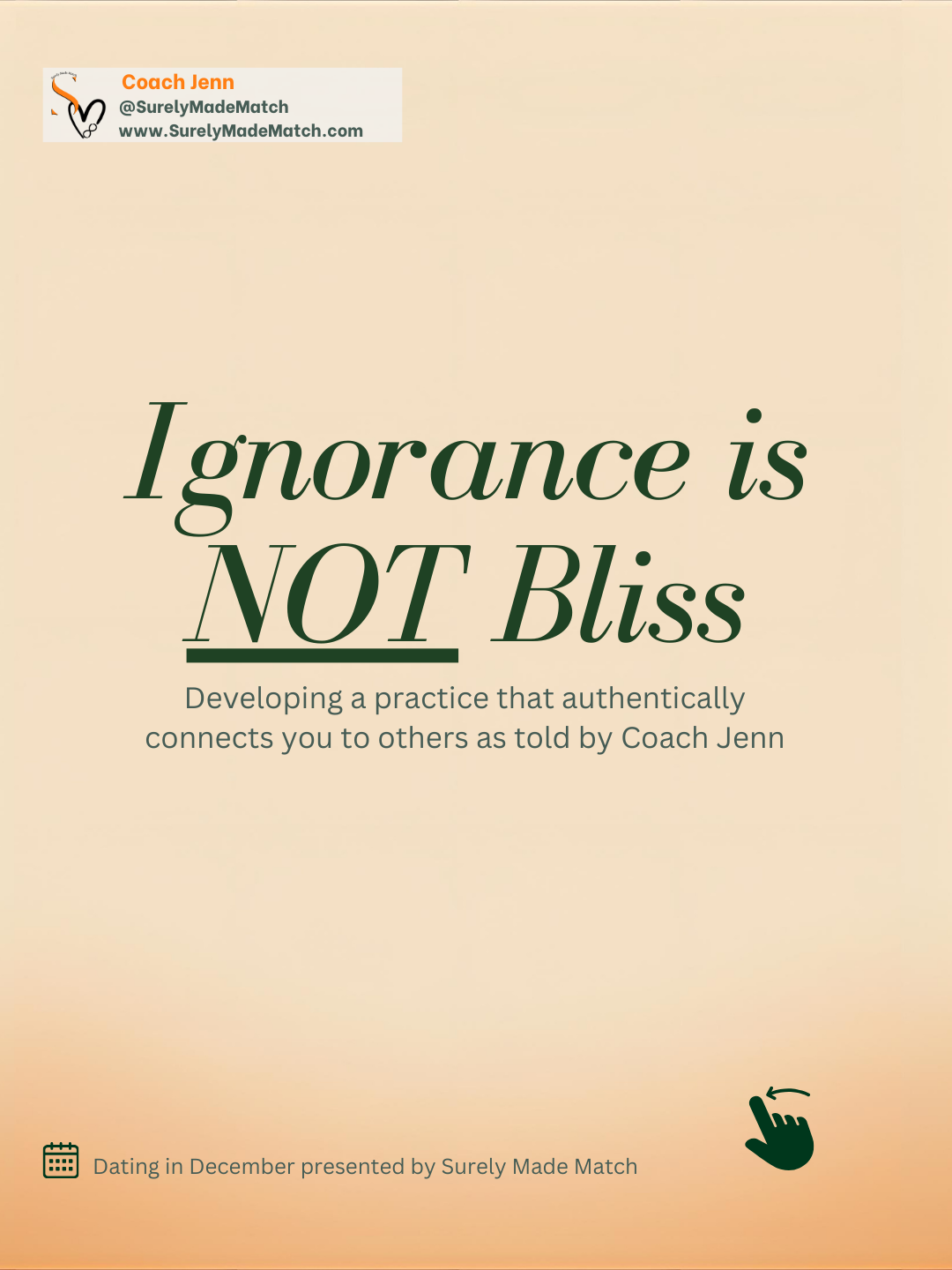 Ignorance is NOT Bliss: Developing a practice that authentically connects you to others