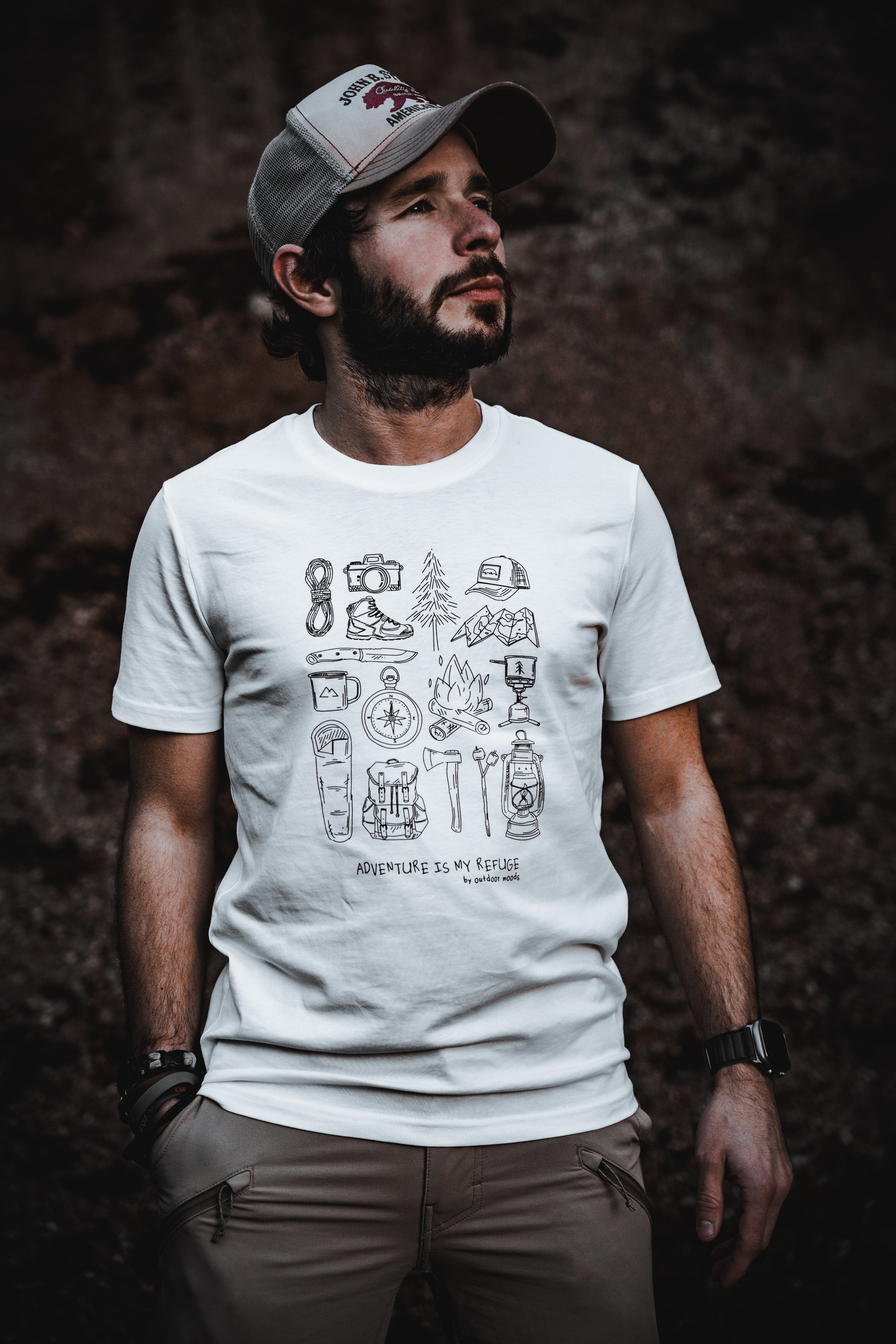 T-shirt Bio Homme - Adventure is my refuge - Blanc 1.jpeg