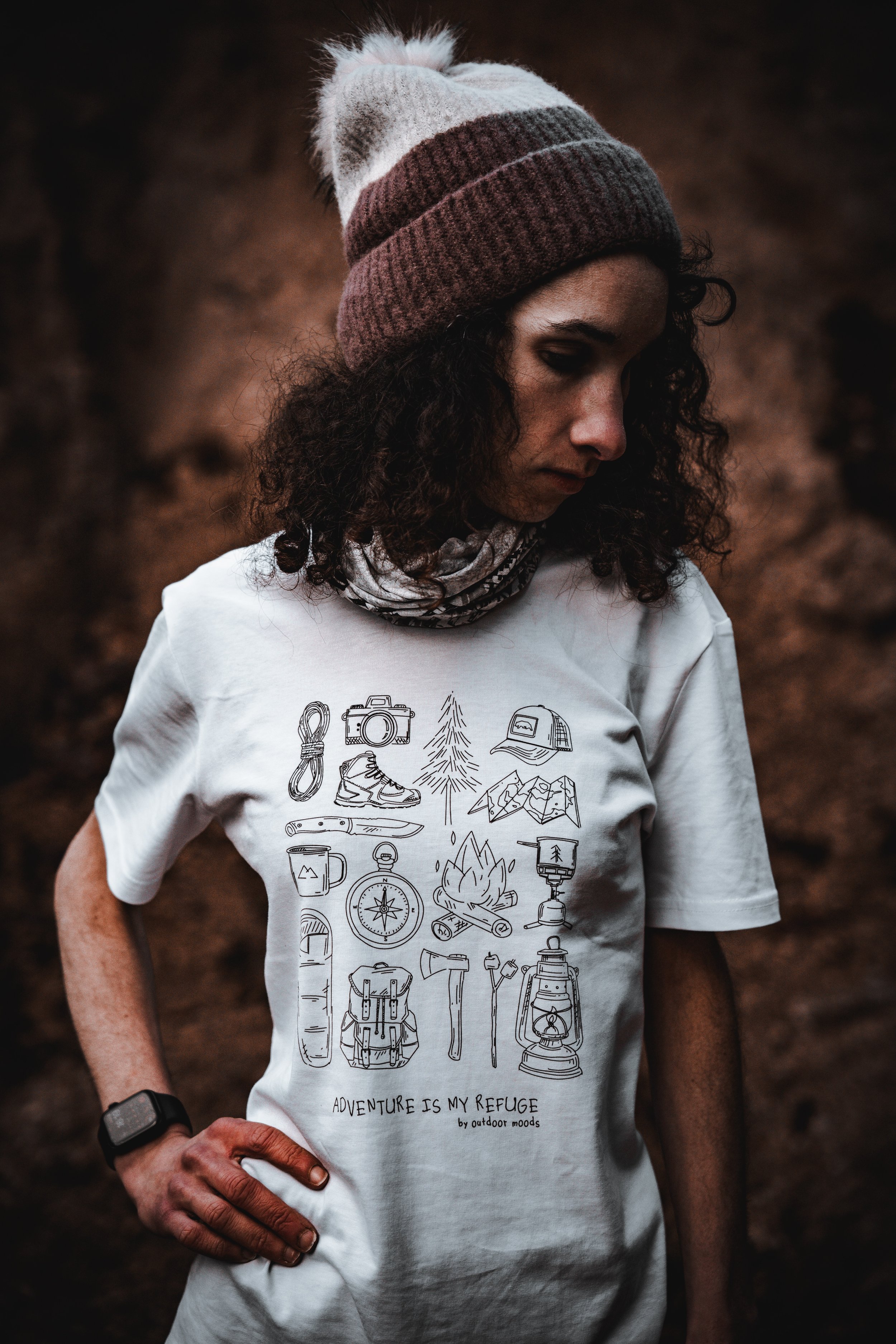 T-shirt Bio Femme - Adventure is my refuge - Blanc 1.jpeg