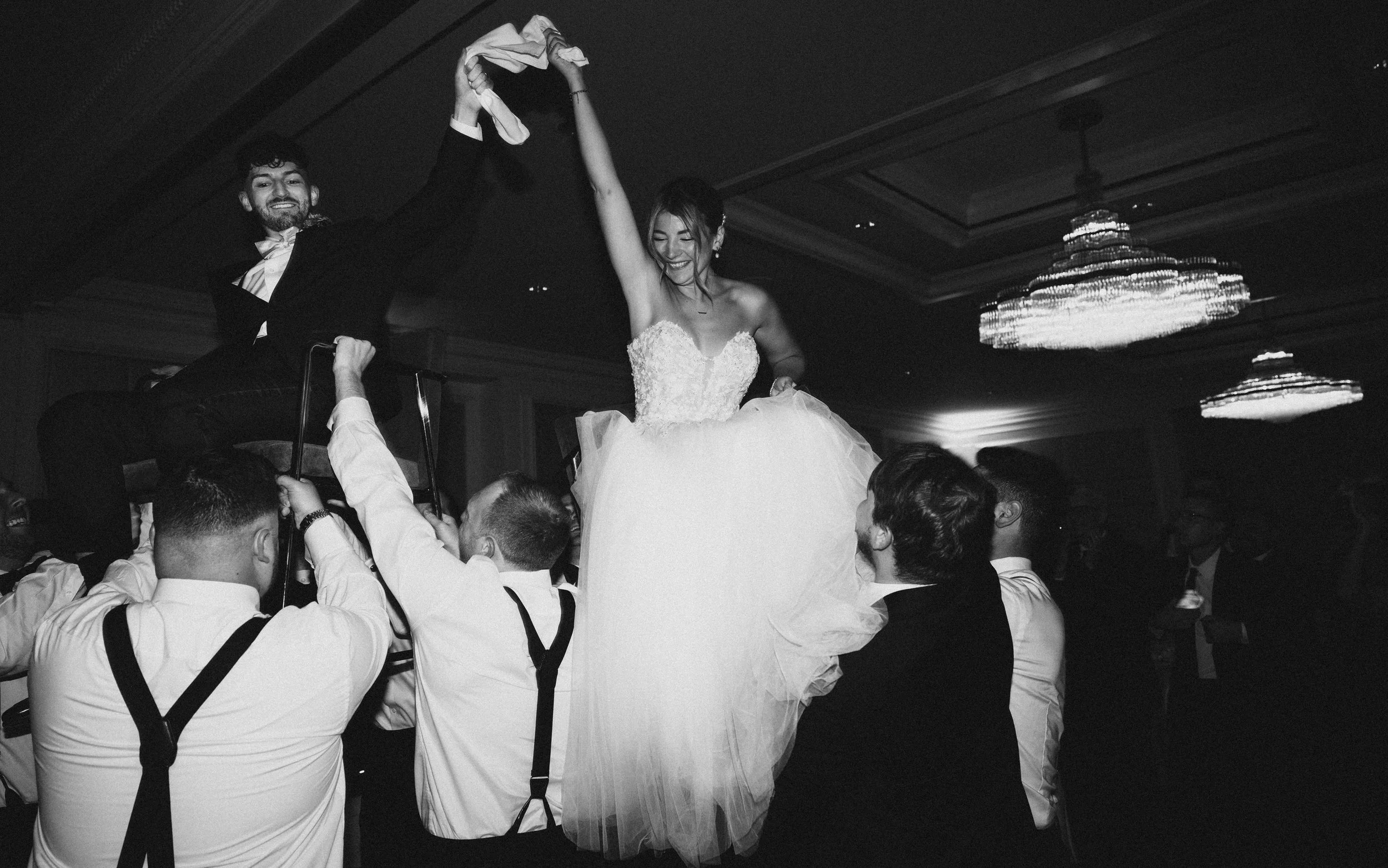 Ritz carlton wedding photography inspo, Ritz Carlton Cleveland wedding, Ritz cleveland bride, horah jewish wedding, hora dancing shot jewish wedding, luxury editorial wedding photographer, Cleveland ohio wedding photographer, romantic vintage wedding