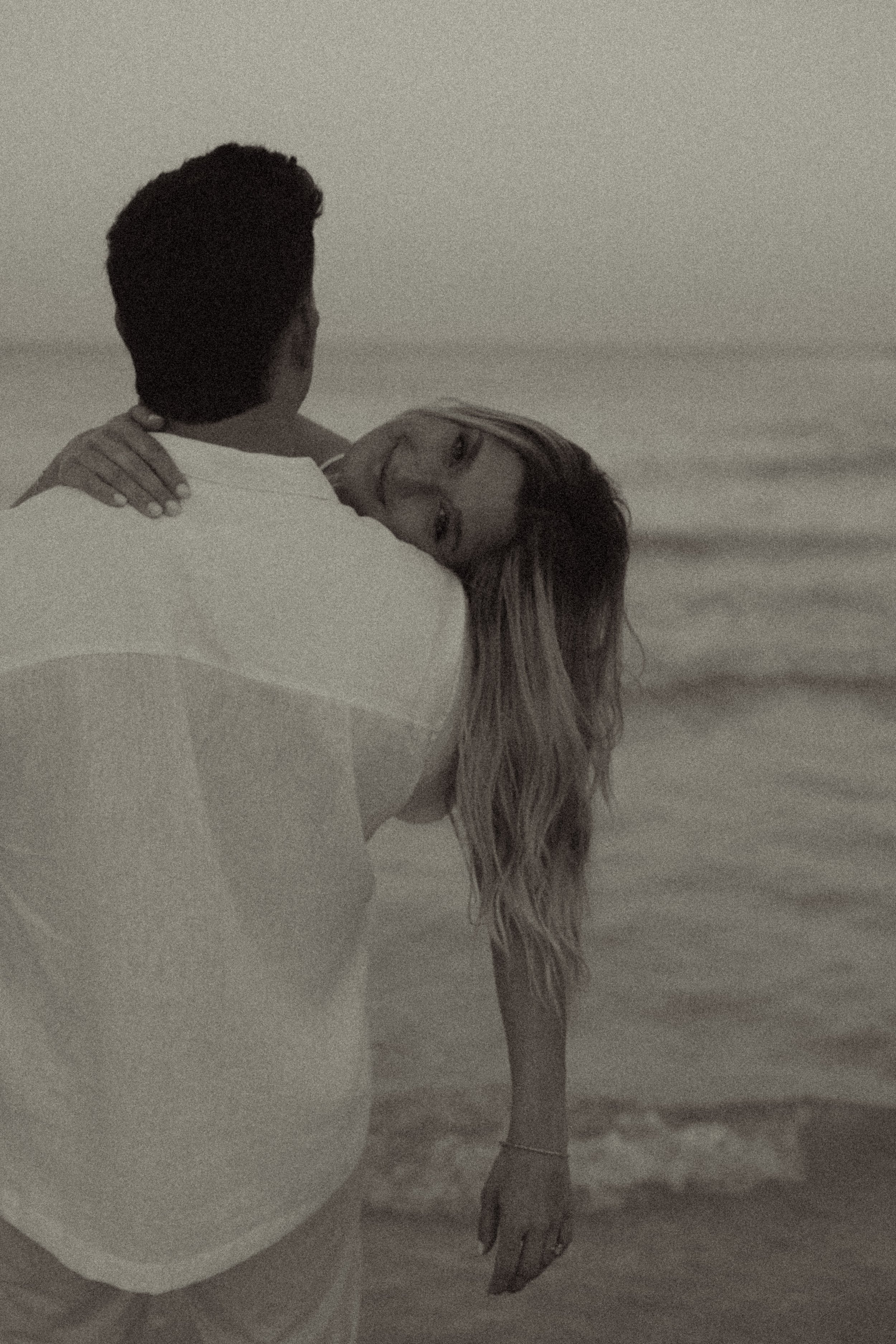 miami elopement photographer, miami beach engagement photography, black and white wedding photography, nostalgic dreamy wedding photography inspo