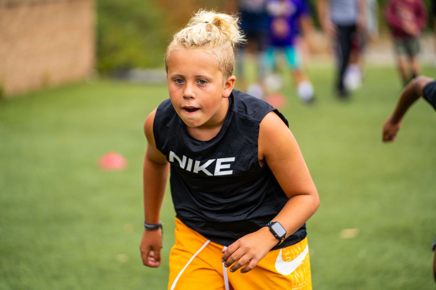 A young athlete at a youth training session at Extreme Fitness.