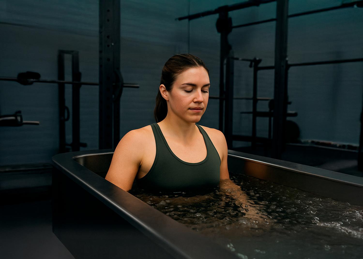 Cold plunge recovery area at Extreme Fitness.