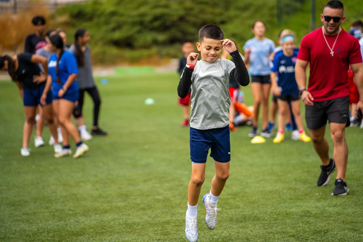 Young athletes training together in the youth program.