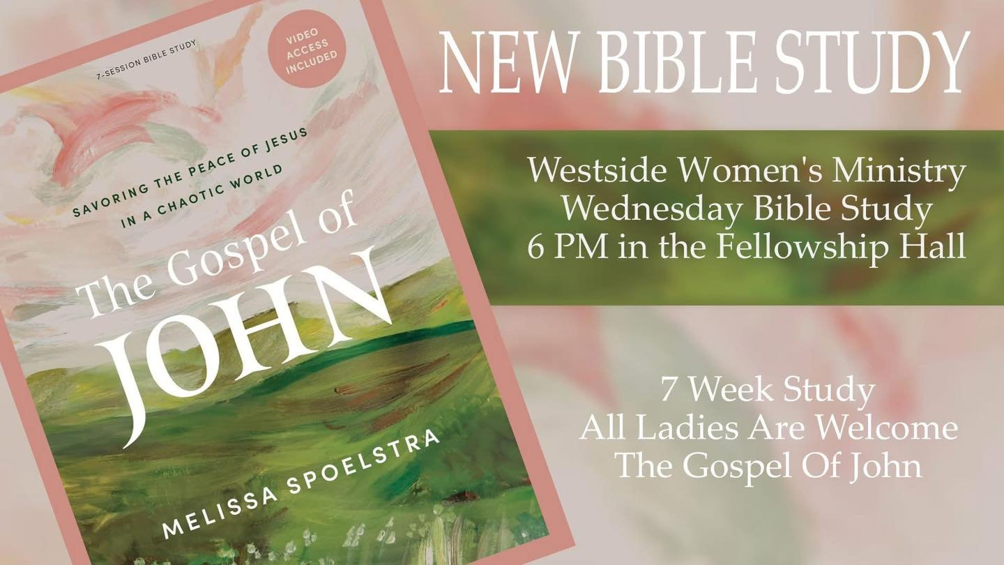 Looking for peace in the middle of the chaos?
We’ve got just the place.
Tonight at 6 PM, our Women’s Ministry kicks off a brand-new series in the Gospel of John with Melissa Spoelstra’s “John: Living in the Light of Jesus&rsqu