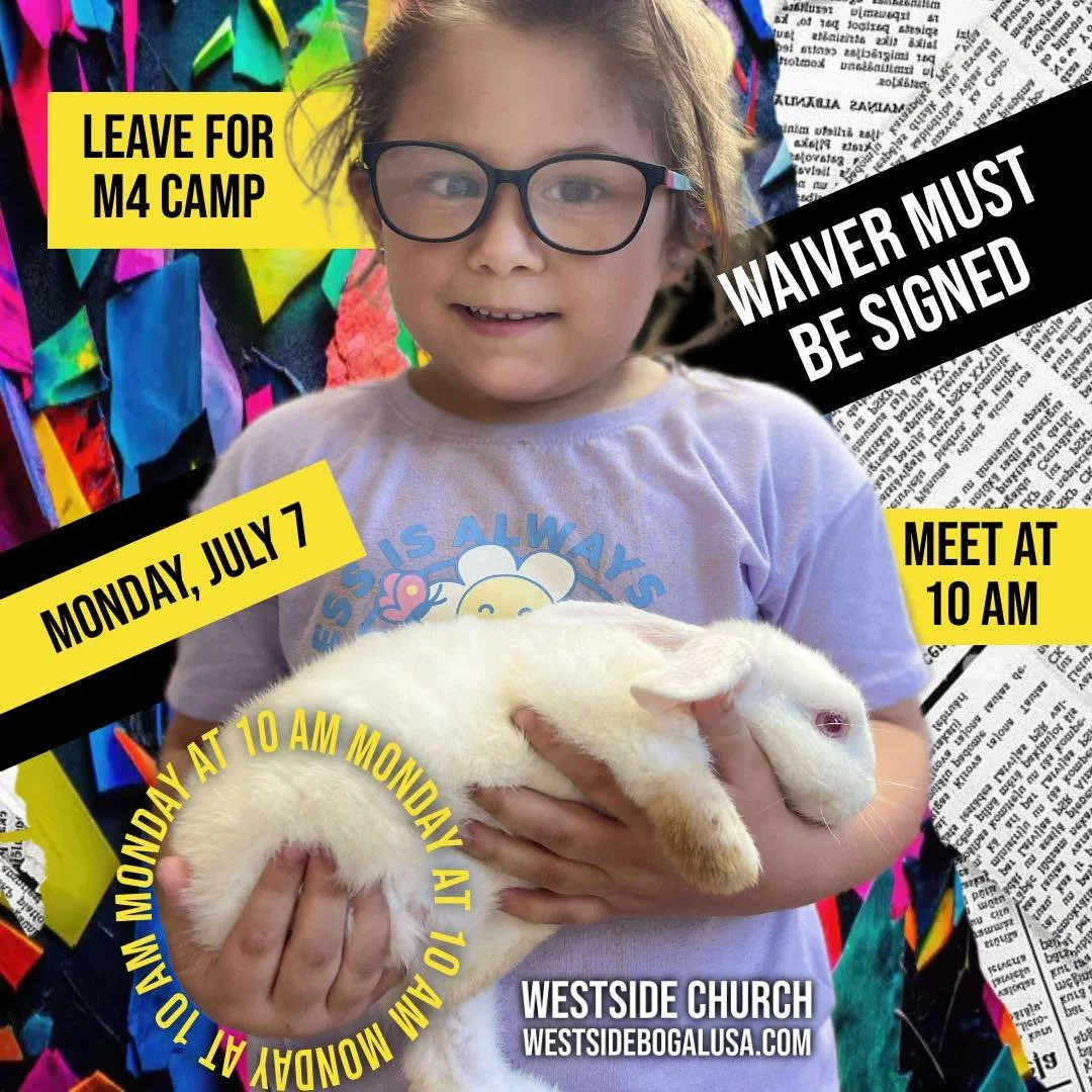 📢 M4 Camp Reminder! 💚💛 We roll out tomorrow, and here’s what you need to know:
🕙 Kids arrive at the church by 10:00 AM
🍕 We’ll eat pizza before heading out
📄 Waiver MUST be signed before drop-off — No child can attend camp wi