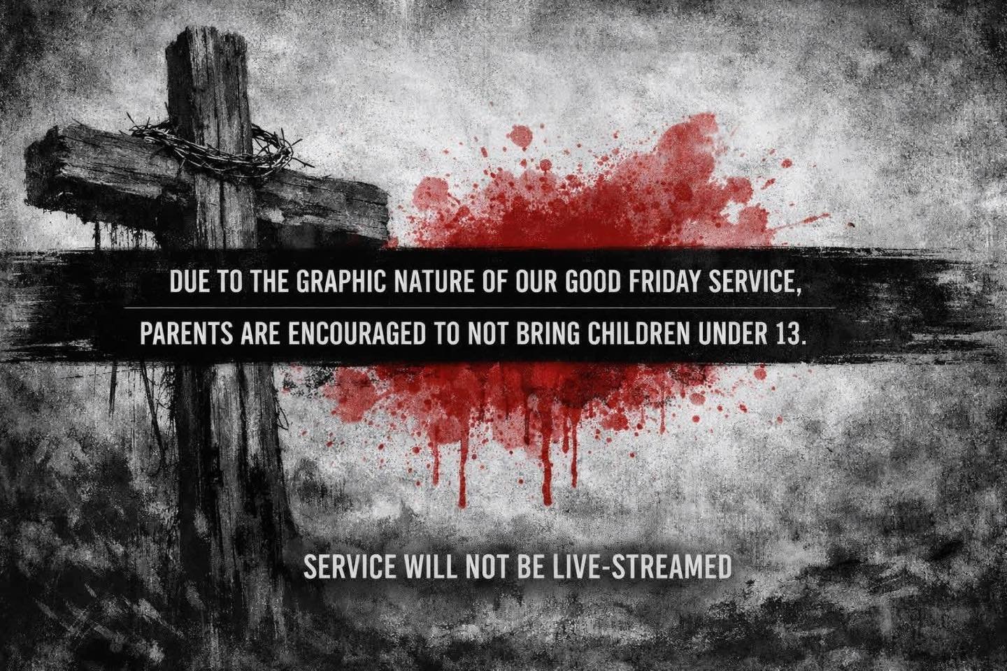 This Friday, we invite you into a quiet and powerful time of reflection. Our Good Friday service will be held mostly in the dark as we walk step-by-step through Mark 15&mdash;the final moments leading to the cross.

There will be no rush. Just Script
