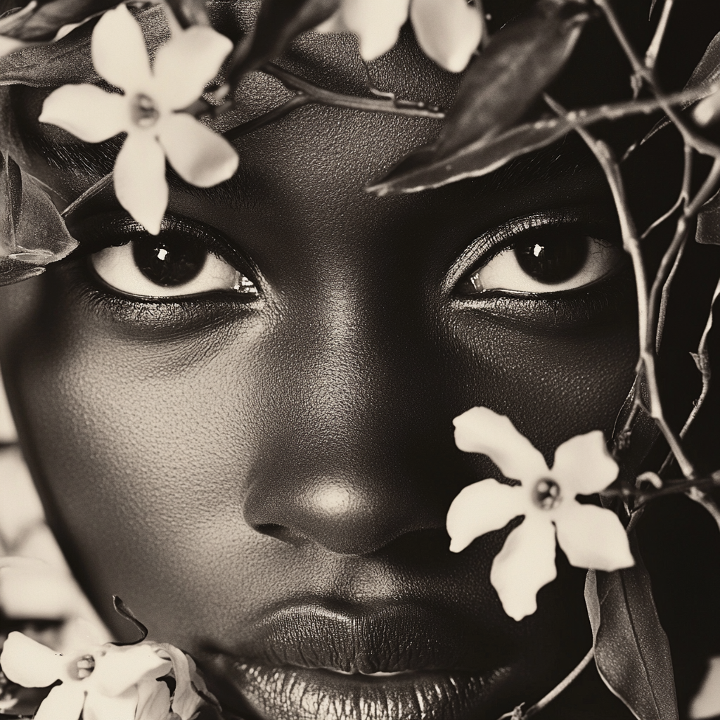 eparrie_a_model_gazes_at_a_jasmine_vine_close_up_Richard_aved_19e89896-ced9-4dc2-9eca-3af5052170bd_0.png