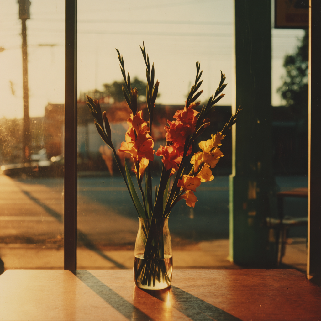 eparrie_a_vase_filled_with_gladiolus_stems_cafe_sunset_new_or_2aa9023b-9614-452b-884e-edb8491de23b_0.png