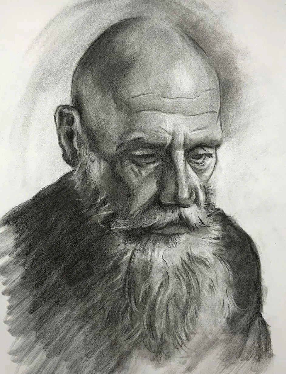 Study of a Bald Man with Beard