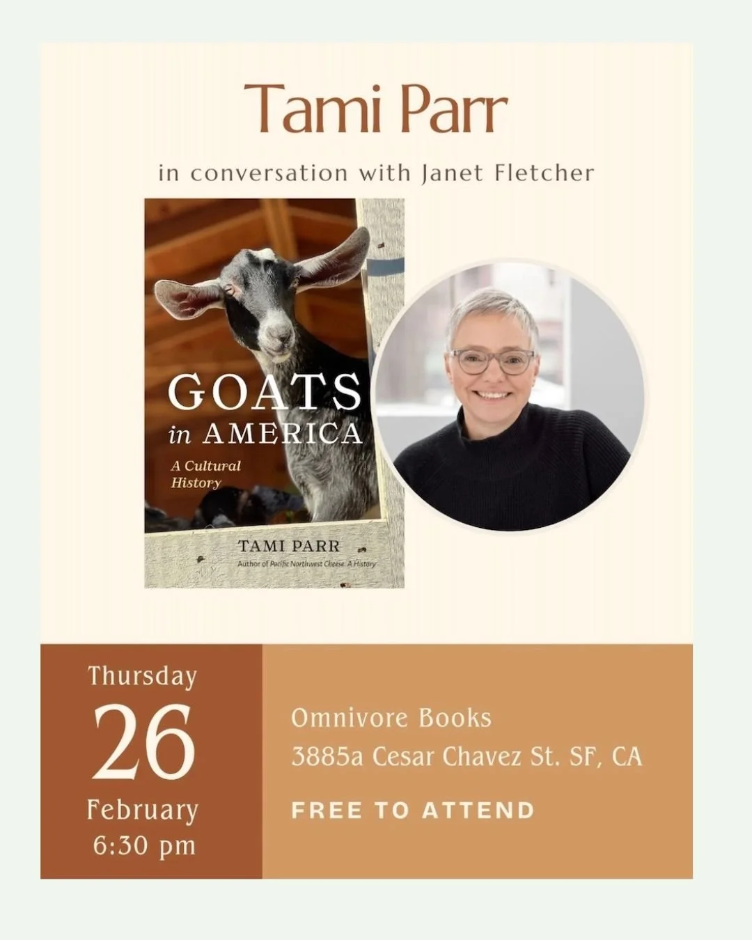 Feb. 26th at Omnivore Books on Food