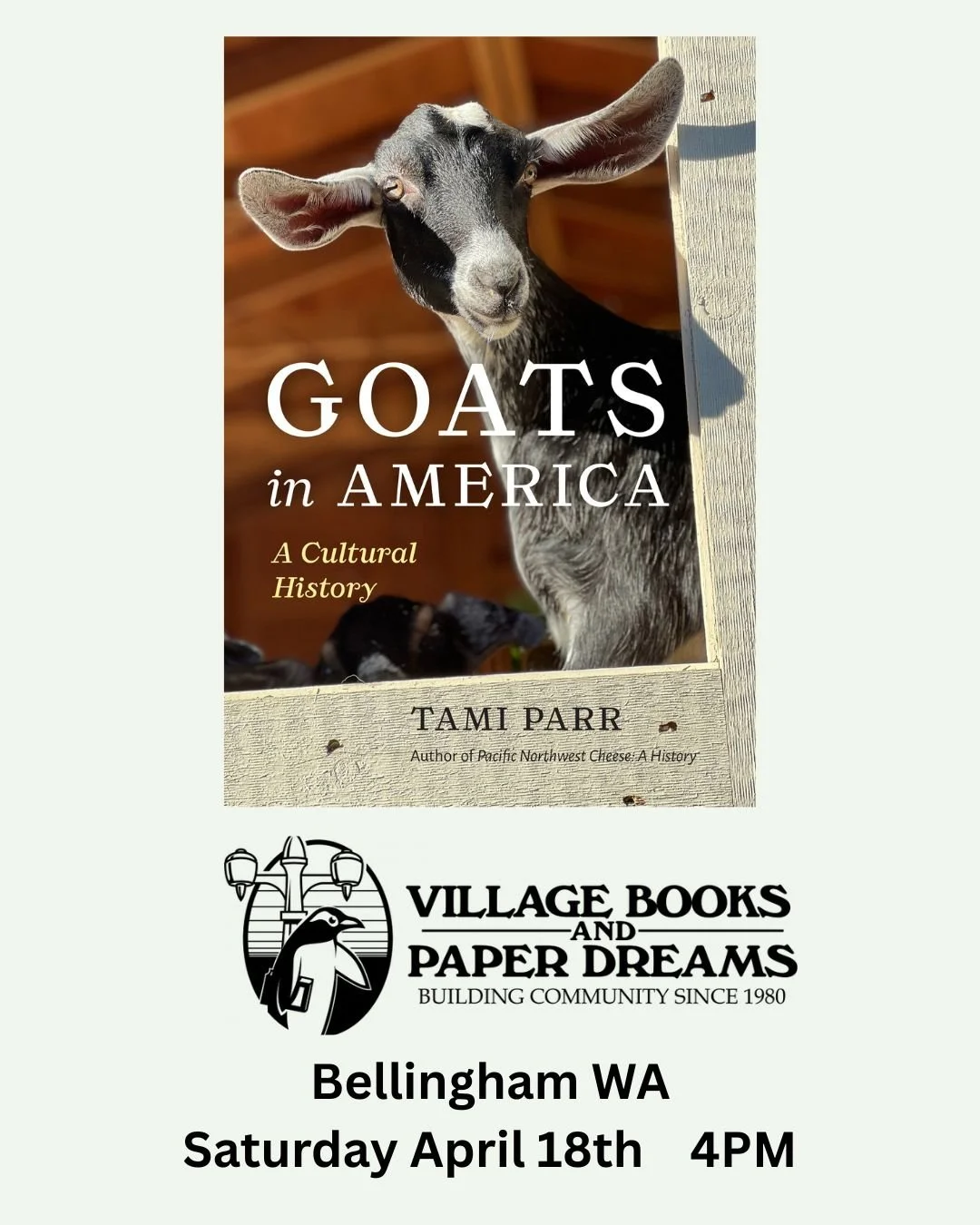 April 18th at Village Books  4pm