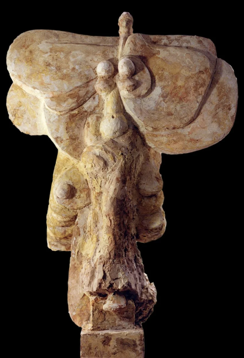 Winged Goddess, Scrimshaw