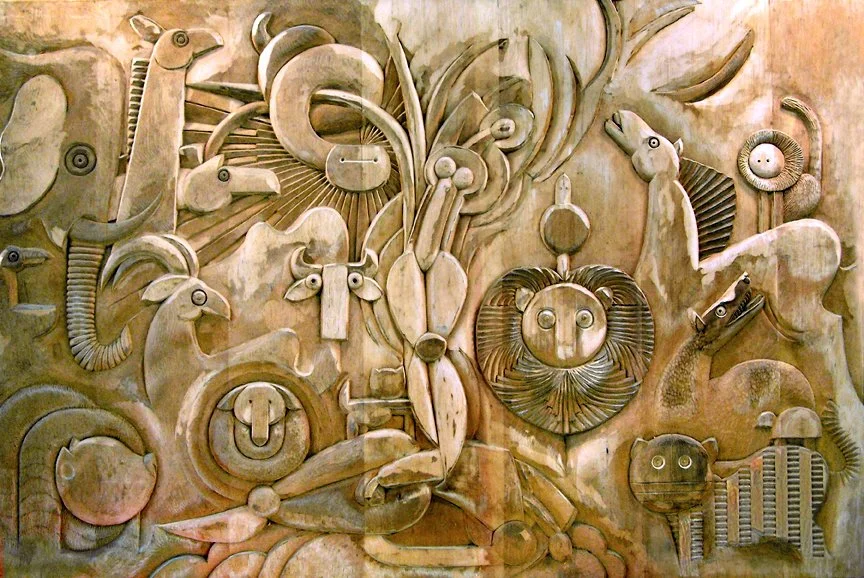 Creation of Eve, 1977, Pine, 48” x 72”