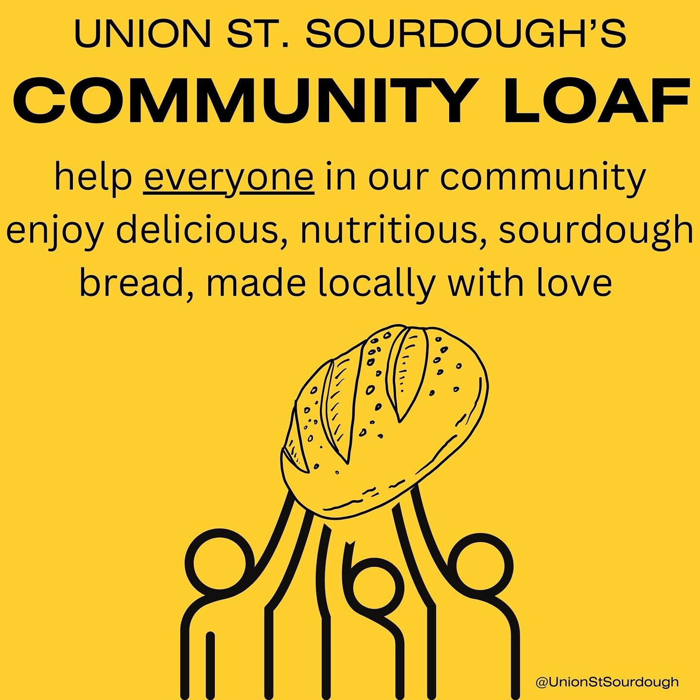 When I last visited @scratchbakingco , I noticed a sign near checkout offering the opportunity to buy a loaf for a community member in need. I immediately knew this would become a part of @unionstsourdough 

I&rsquo;m so excited to be offering my own