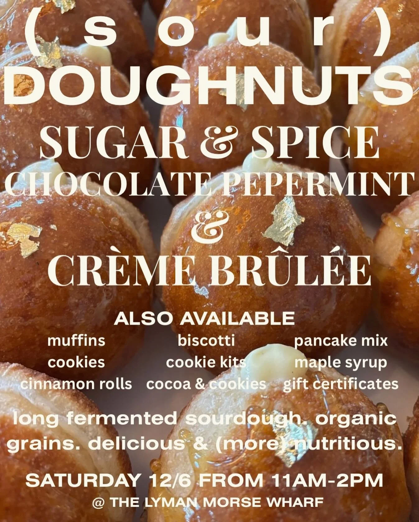 Alright folks - it&rsquo;s (sour)doughnut time again! This time i&rsquo;m bringing the long fermented, organic grain, sourdough doughnuts to @thewharf_camden for the 2nd Annual Holiday Market.

@thewharf_camden and @mainefamous are once again gatheri