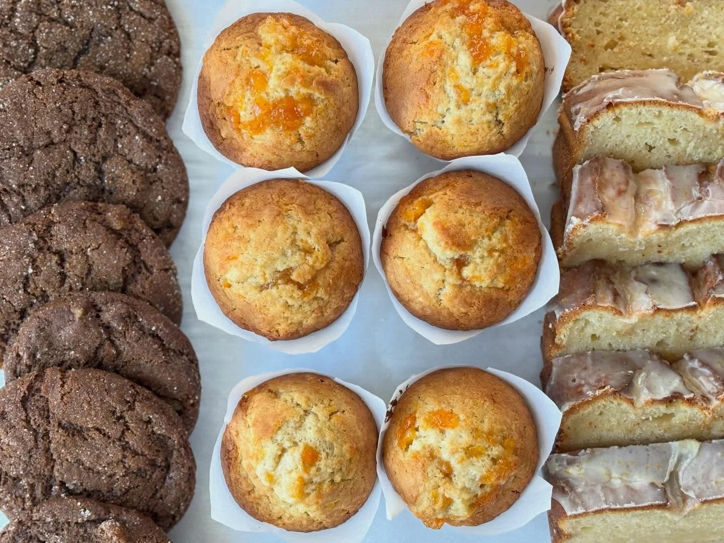 Today (Thursday 1/29) @owlturtle 
* ginger molasses cookies
* marmalade muffins (with house made Cara Cara marmalade)
* meyer lemon loaf

All sourdough. All fermented. All made with organic grains. 

Stop in, shop local. Connect with community. And n