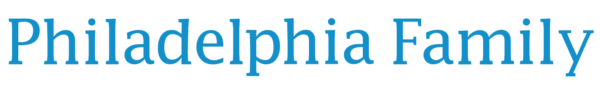 Text reading 'Philadelphia Family' in blue font
