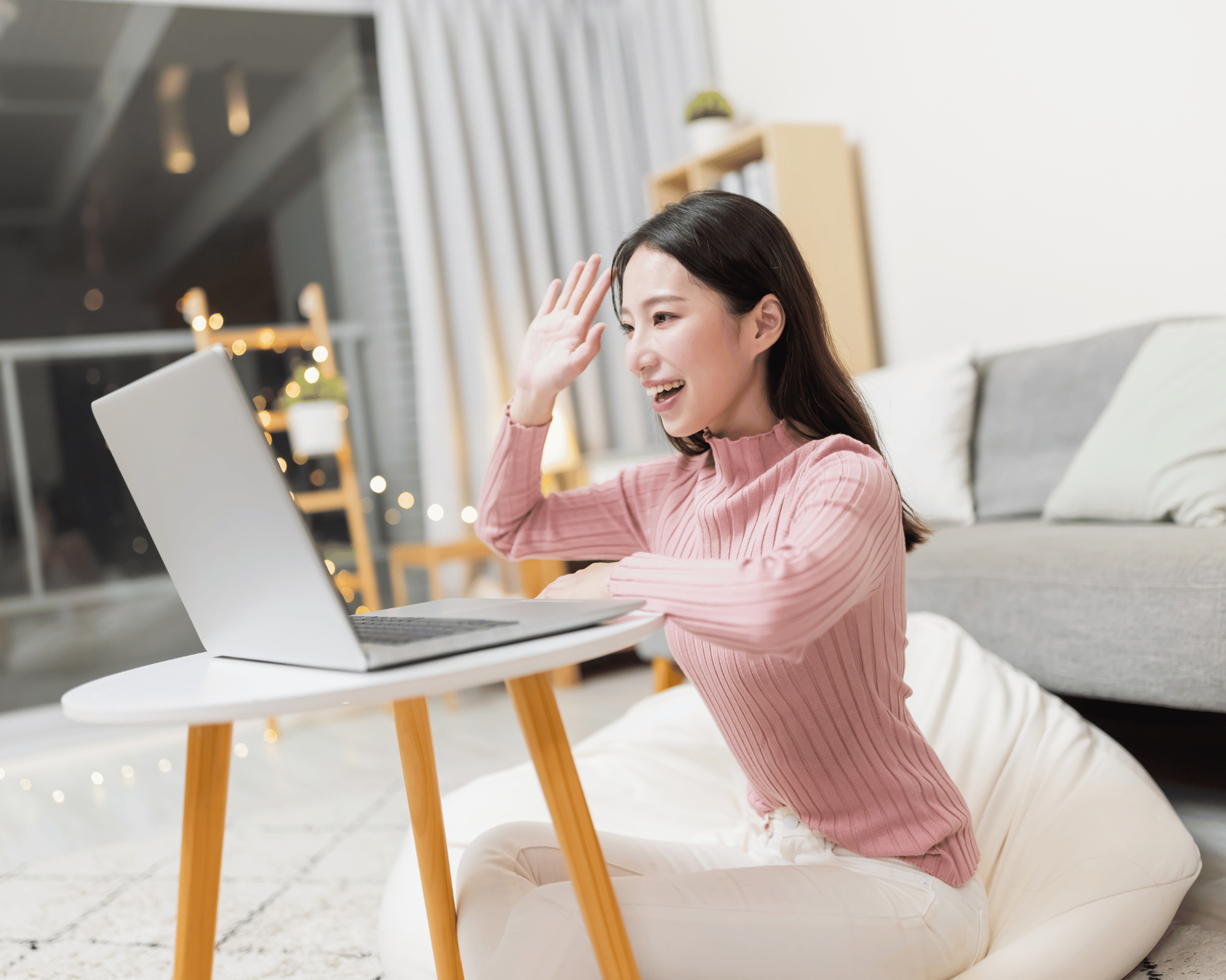 Image of woman in telehealth session in Falls Church, VA to illustrate healing power of online therapy for parentification and hyper-independence in Virginia