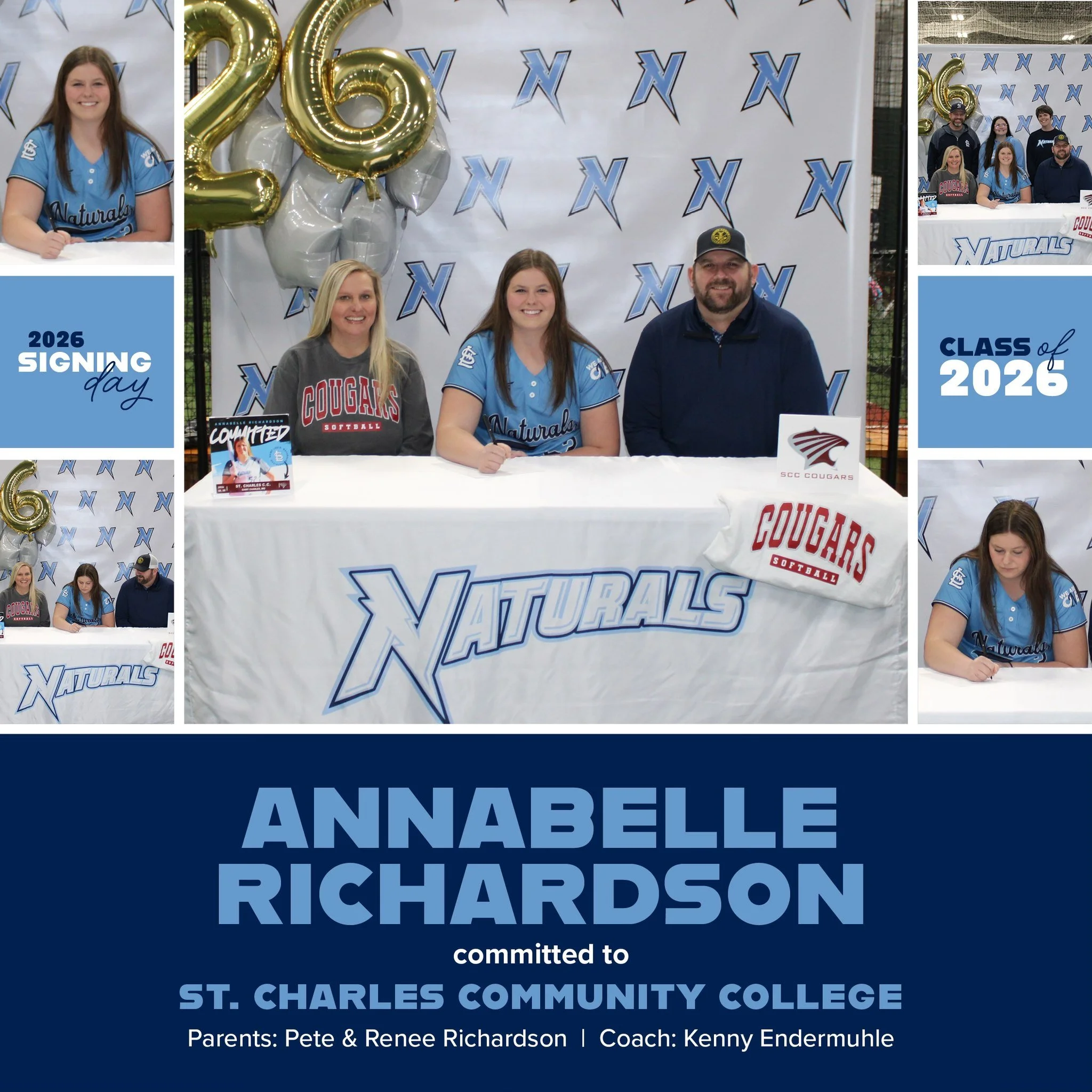 St. Louis Naturals social media post promoting the signing day of one of their athletes.