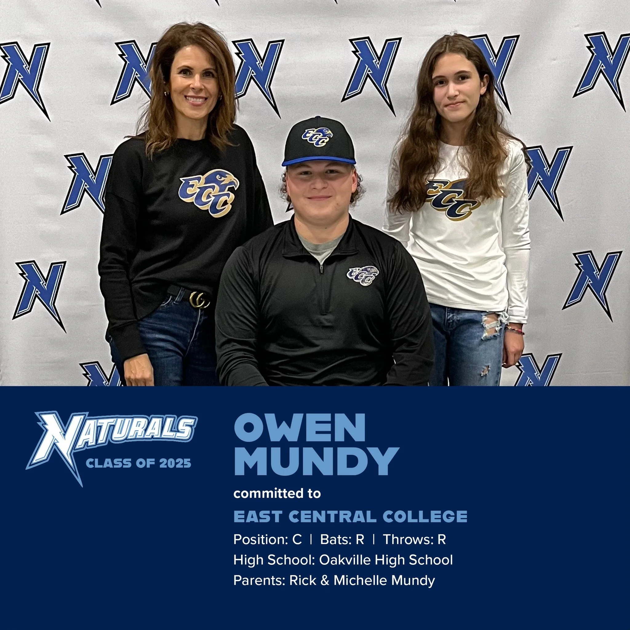 St. Louis Naturals social media post promoting the signing day of one of their athletes.