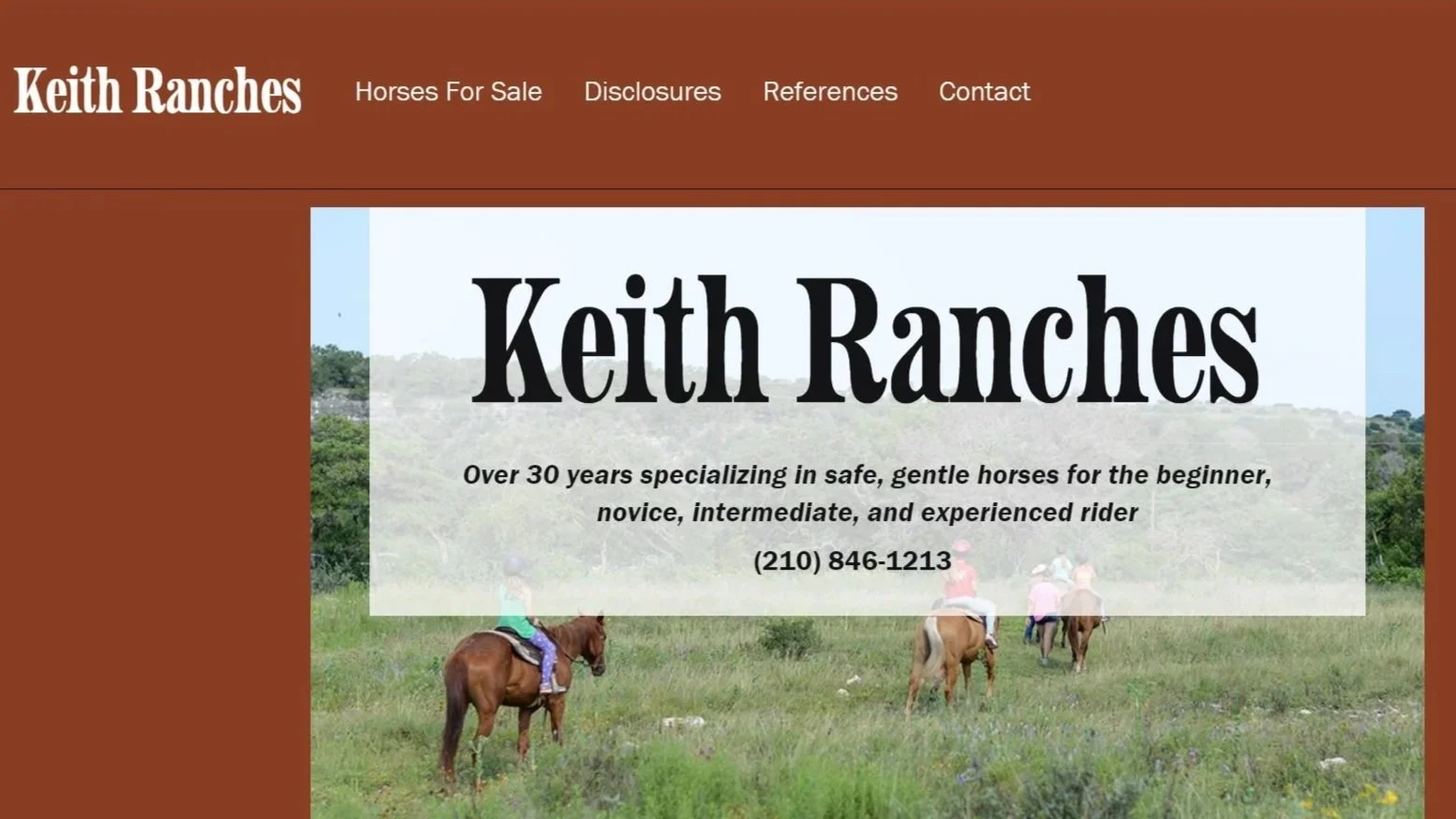 Keith Ranches website