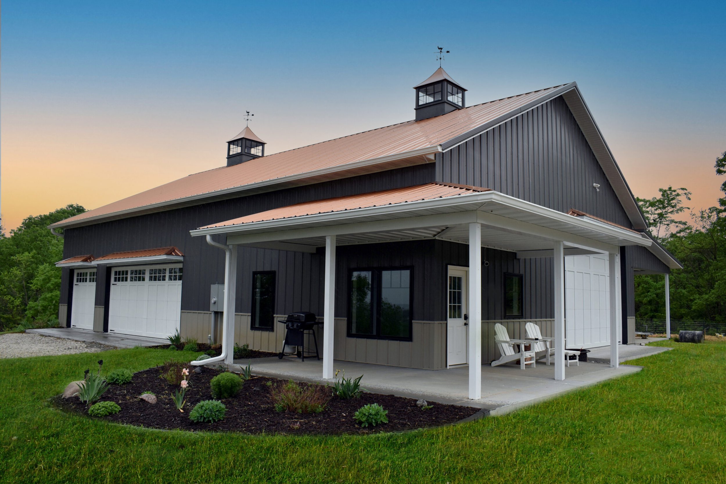 Modern pole barn house
