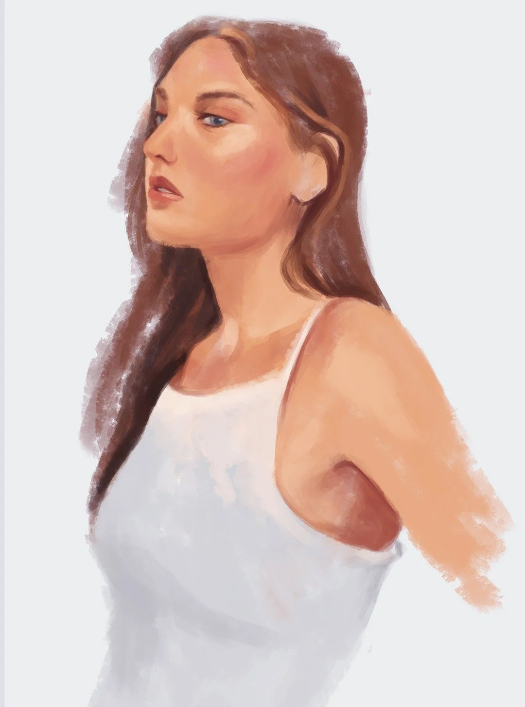 Quick sketch 🏃🎨
.
I can feel my caption game deteriorating fast. What do people even write in those anyway? 🤔
.
.
#digitalart #digitalpainting #portrait #digitalartist #photostudy #photoshop #painting #portraitpainting #womenwithpencils #artstudy 
