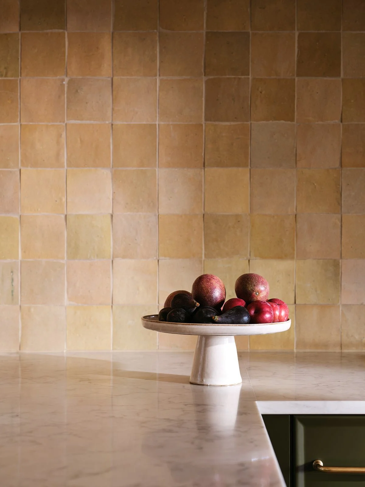 Zellige tiles in a kitchen renovation in a family home in London, designed by Studio Eight Design.