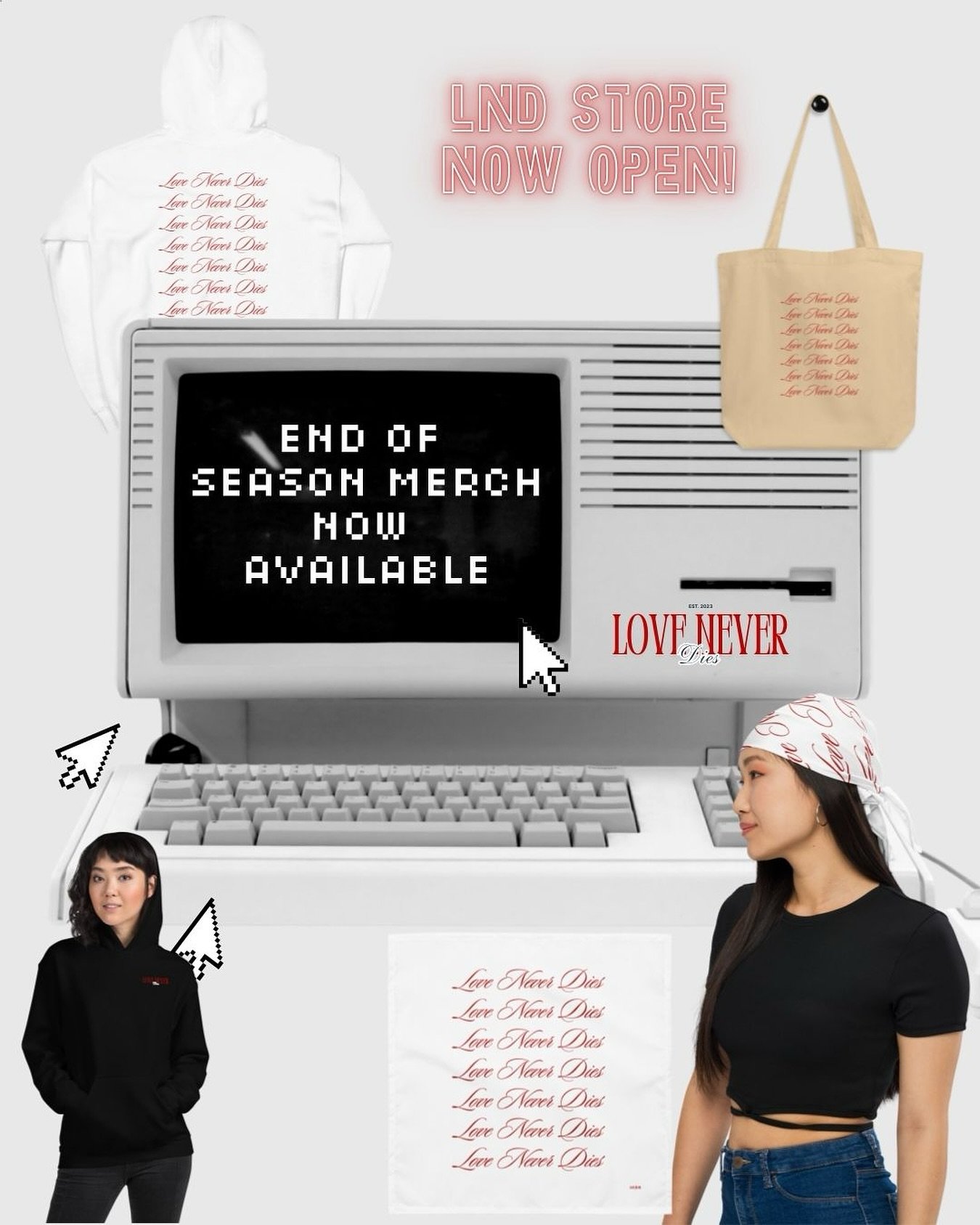 LND Merch is now Available! ❤️&zwj;🔥 As excited as we are for Season 2, Season 1 is still going strong as we still have more to come! 👀 Starting with this new LND Merch Line! Get your hoodie for this upcoming fall, a tote bag or a good old fashione