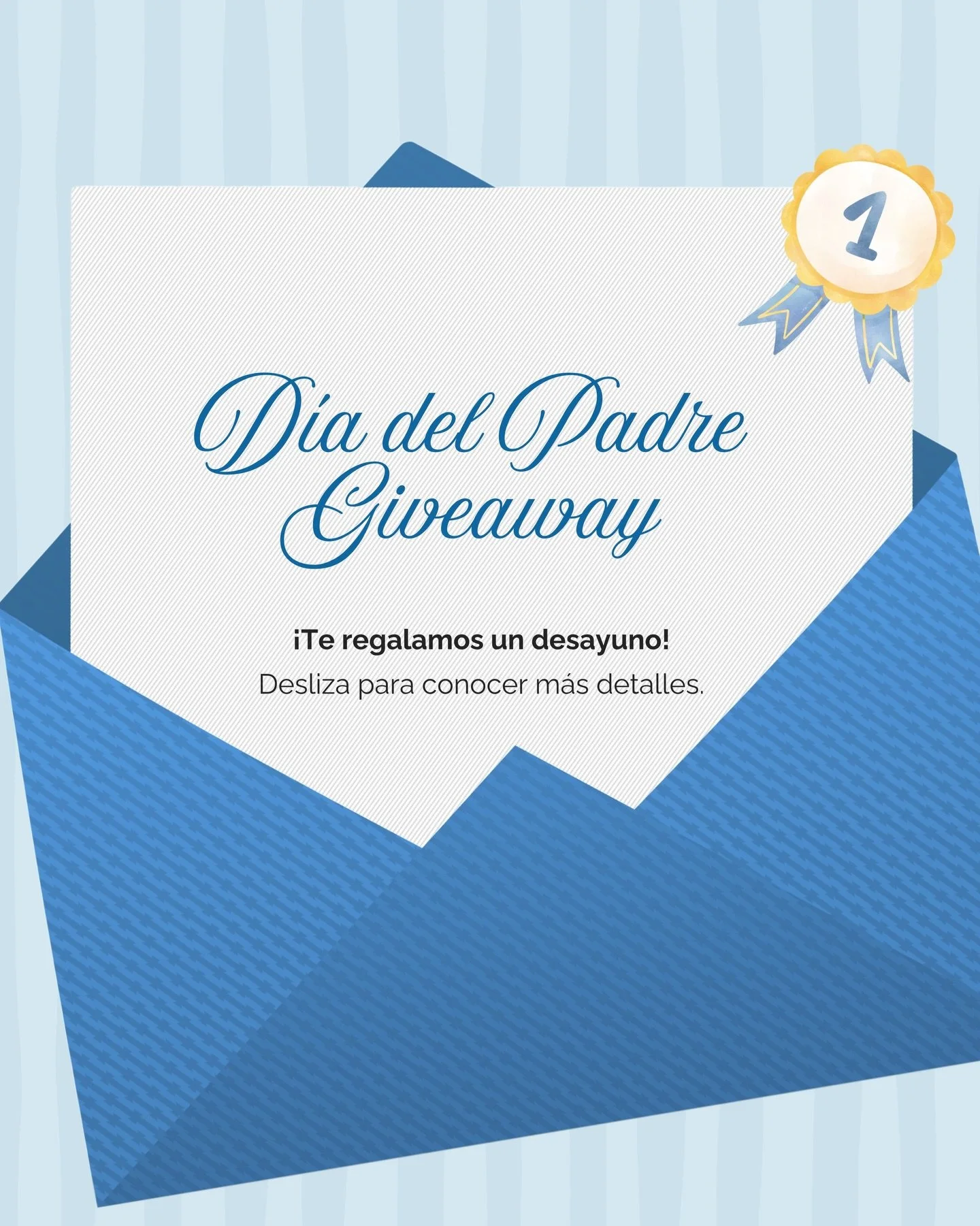 &iexcl;Giveaway de D&iacute;a del Padre! 💙

Gracias por permitirnos ser parte de sus momentos especiales.
Este D&iacute;a del Padre queremos devolver un poco de ese cari&ntilde;o regalando un desayuno de nuestra colecci&oacute;n limitada, creado con